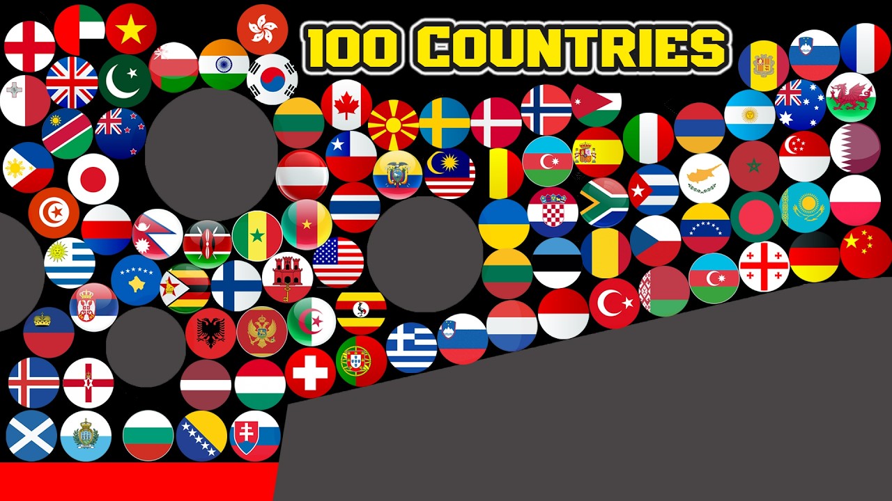 Only ONE Champion🏆 !! Algodoo Marble Race: 100 Countries