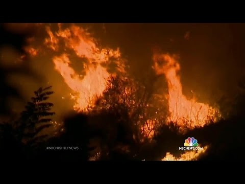 A powerful hurricane and devastating wildfire