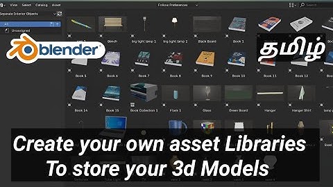 Create your own asset libraries to store your 3d models in tamil#blendertutorial#blender3d #blender