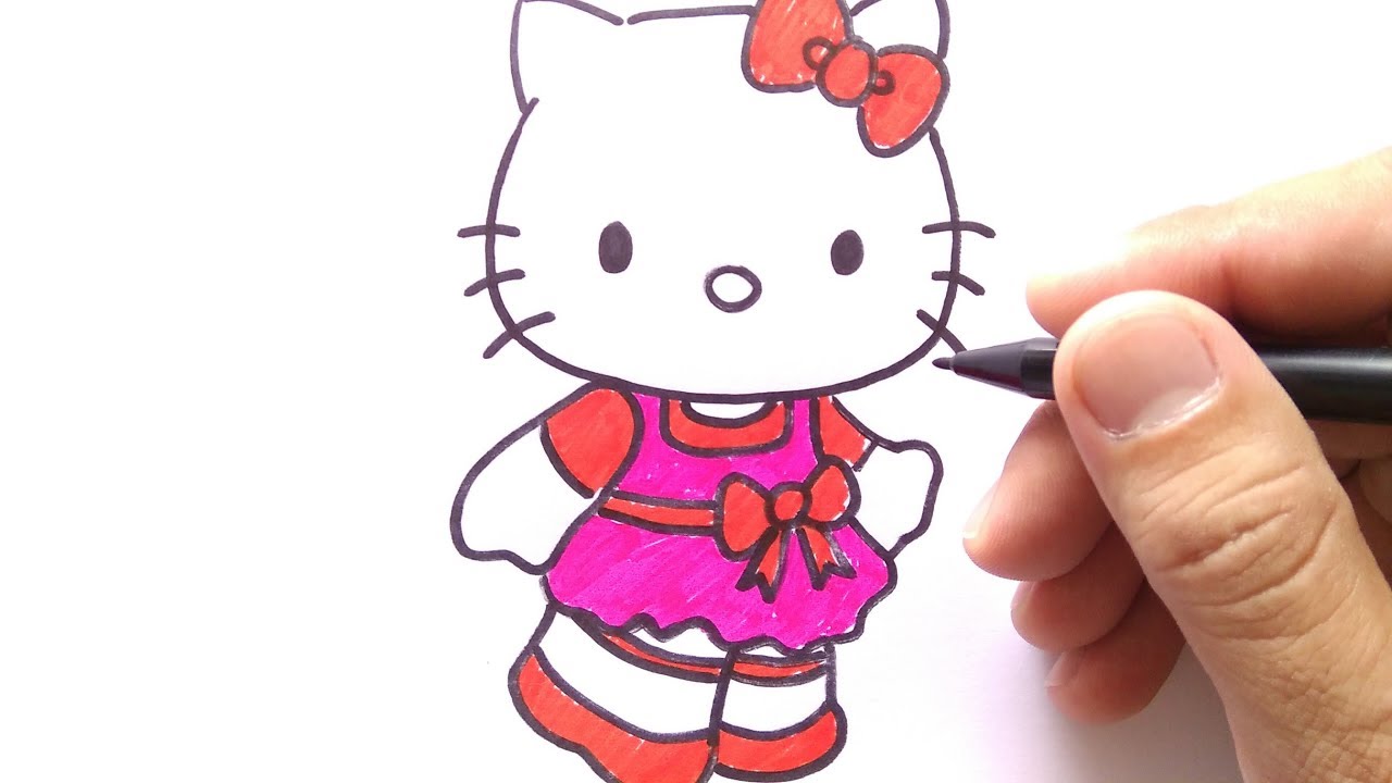 How To Draw Hello Kitty Cara Menggambar Hello Hitty YouTube