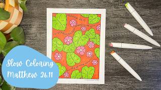 Coloring Matthew 26 11 for Peace Reflection Relaxing Bible Verse Coloring