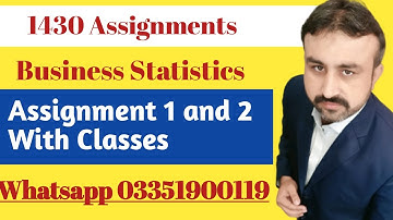 AIOU 1430 Solved Assignments spring 2020 Business Statistics AIOU and Online Classes