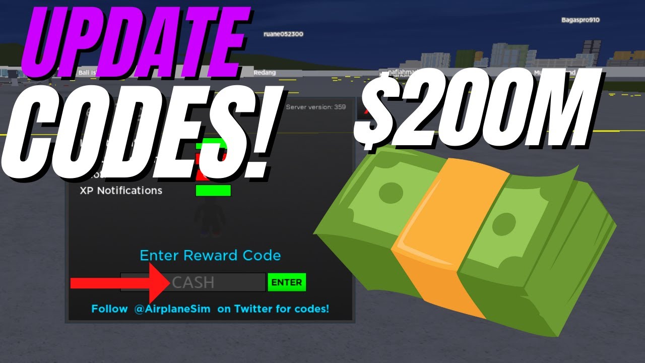 new-update-200m-cash-codes-airplane-simulator-roblox-youtube
