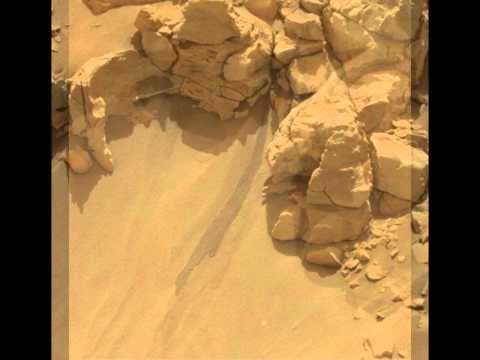 A picture of seeping liquid found on mars? (10/22/2015)