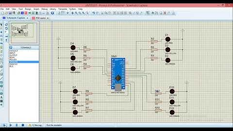 Lampu lalu lintas 4 simpang dengan Arduino Uno