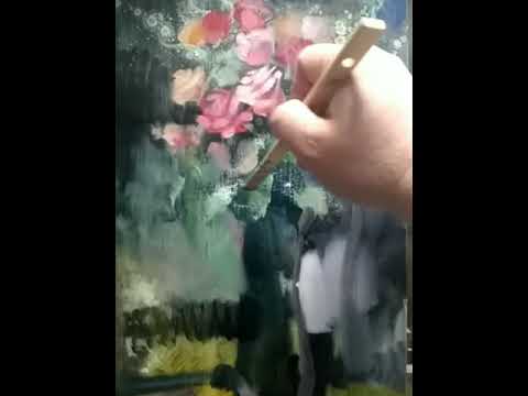 薔薇」油彩 M10号 川畑太 Oilpainting Futoshi Kawabata - YouTube