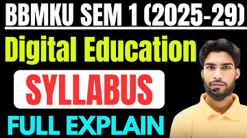 BBMKU Semester 1 Digital Education Syllabus  | Semester 1 Digital education Full Syllabus Discuss