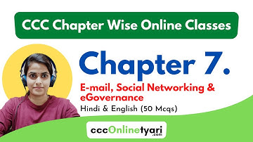 CCC Online Class Chapter 7 (E-mail, Social Networking & eGovernance) by CCC Online Tyari