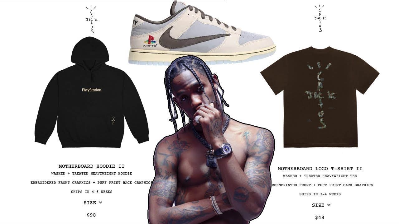 トラヴィススコット　カクタスジャック　PlayStation Travis Scott Drops PlayStation x Cactus Jack Collab Merch