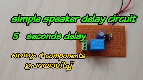 Simple  speaker delay circuit/ delay circuit using 555 ic