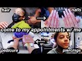 vlog: come to my appts with me! hair, nails, piercings, pedicure etc | Azlia Williams