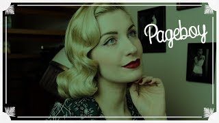 PAGEBOY / Easy Hair Tutorial / Easy Vintage Hairstyle with Curling Iron