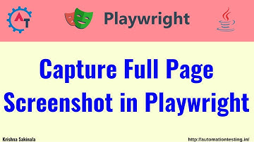 #22  How to Capture full Page Screenshot in Playwright Java