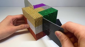 ASMR DIY How To Make Rainbow Cube with Magnetic Balls | 4K