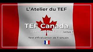 TEF Canada Reading Comprehension Mock Test