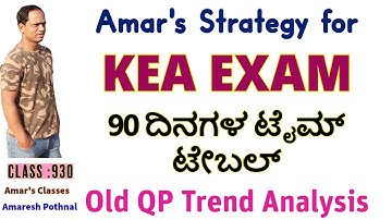 Class 930 | KEA Exam Strategy | 708 Posts 90 Days Time Table | How to Prepare for KEA Exams Amaresh