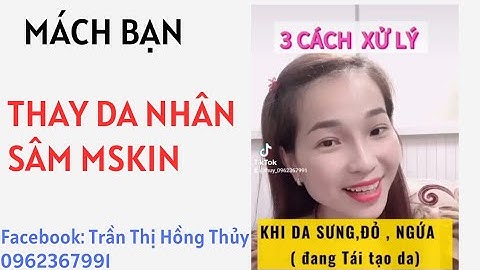TÁI TẠO BỊ SƯNG, ĐỎ, NGỨA THÌ LÀM GÌ NÀO❓