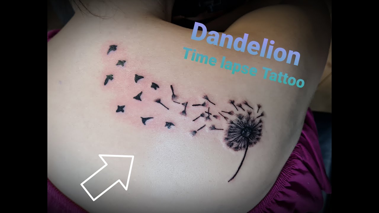 SemiPermanent Fine Line Dandelion Tattoo  Set of 2  Tatteco