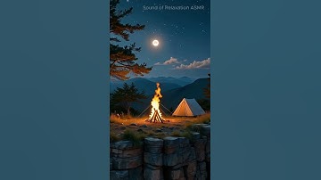 Short Calming Bonfire in Cliff || ASMR Bonfire Forest Ambiance #asmr #asmrsounds