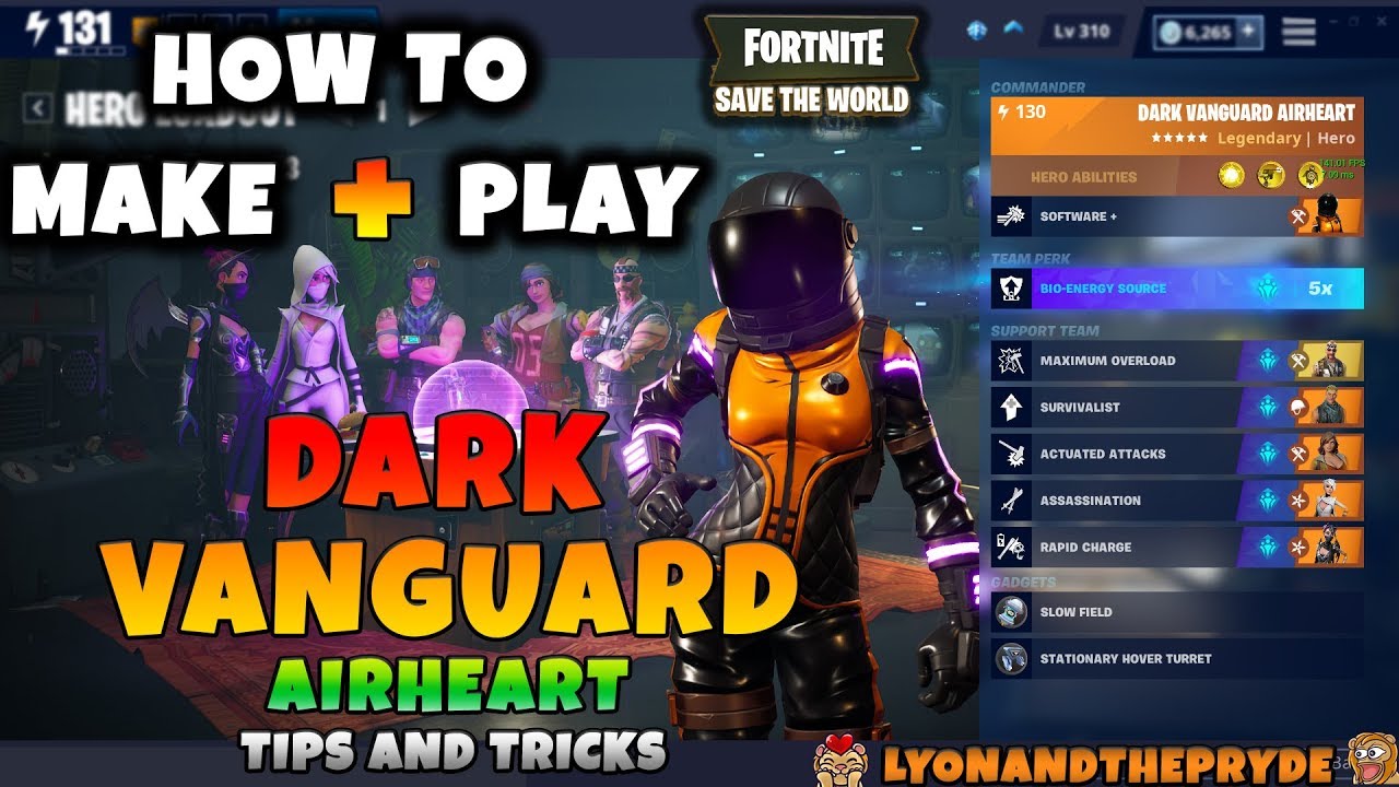 Dark Vanguard Airheart ~ Hero Build ~ Save The World ~ Fortnite