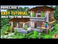 Build a Beautiful Stone House in Minecraft 🏠 | Easy Tutorial for Survival Mode