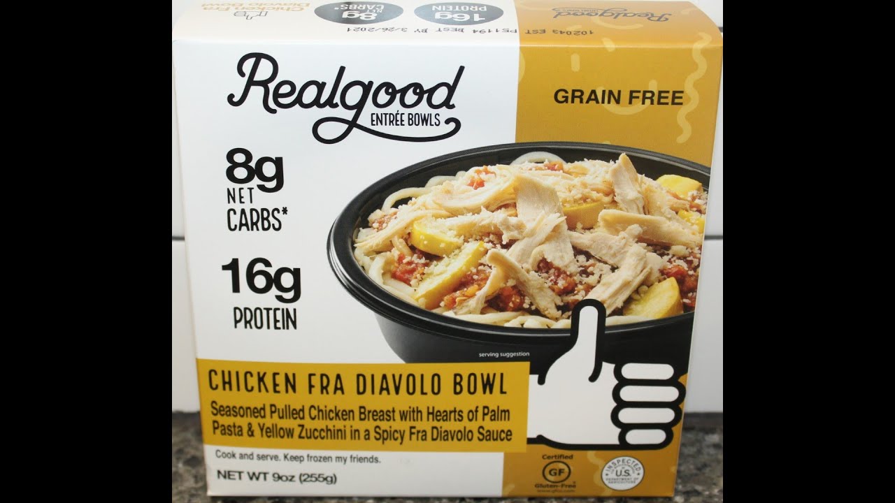 Real Good Entrée Bowls Chicken Fra Diavolo Bowl Review YouTube