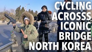 NORTH KOREA | CYCLING ACROSS ICONIC BRIDGE IN PYONGYANG