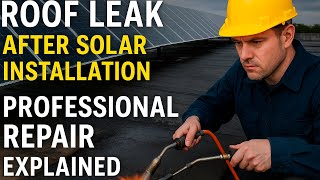 Roof Leak After Solar Installation - Professional Repair Explained