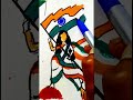 Indian Flag Girl Drawing 🇮🇳 | Creative Independence Day Art | #AIShorts #viral