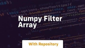 numpy filter array