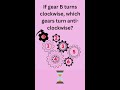 Which Gears Turn Anti-Clockwise? ⚙️ Gear Puzzle Answer