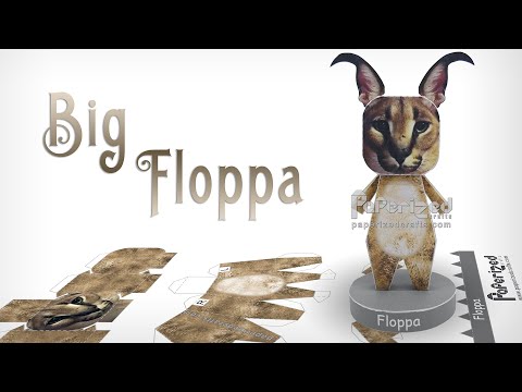 How to make floppa cube papercraft 😲🐱 