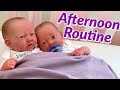 Newborn twins after daycare routine  realistic jc toys berenguer reborn baby dolls