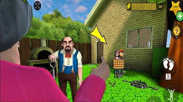 Scary Teacher 3D - with nick and tani troll Miss T fell face down  part 5211#scaryteacher3d