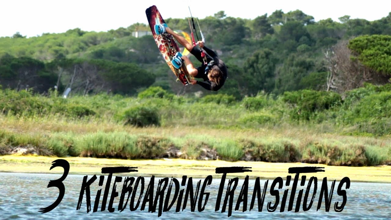 KITEBOARDING three all level kite transitions YouTube