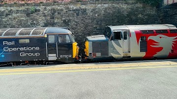 Rail Operations Group 37884+57312 At Sheffield From Castle Donington Emdc To Derby RTC Network Rail