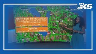 Drivers to face major delays amid full I-405 closure between Renton and Bellevue this weekend