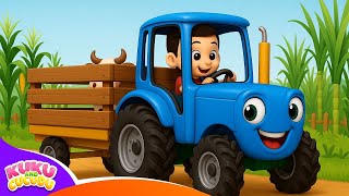 Blue Tractor Song 🚜🐮🐔 | Kids Songs &amp; Animal Sounds – Kuku and Cucudu