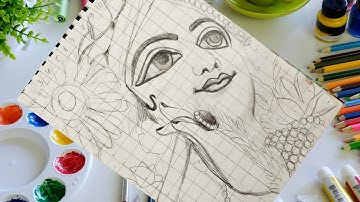 Easy Krishna Drawing | Grid Method | Realistic Krishna Drawing #krishna #sketch #bankebihari