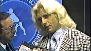 RIC FLAIR AFTER FIRST WORLD TITLE WIN 1981