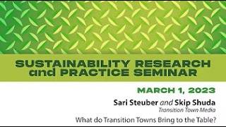 What Do Transition Towns Bring to the Table? | SRPS Spring '23 3/1