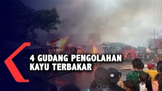 4 Gudang Pengolahan Kayu Terbakar, Sumber Api dari Sisa Pembakaran Sampah