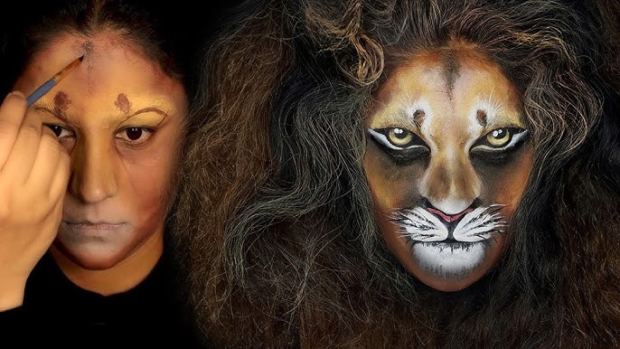 Lion Makeup Face Painting Tutorial