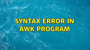 Ubuntu: Syntax error in awk program