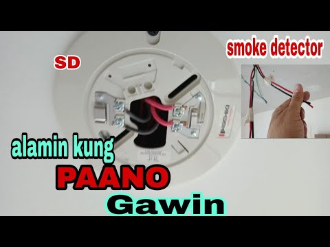 SMOKE DETECTOR WIRING CONNECTION NG DEVICE-PAANO/HOW TO WIRE AND INSTALL SMOKE DETECTOR