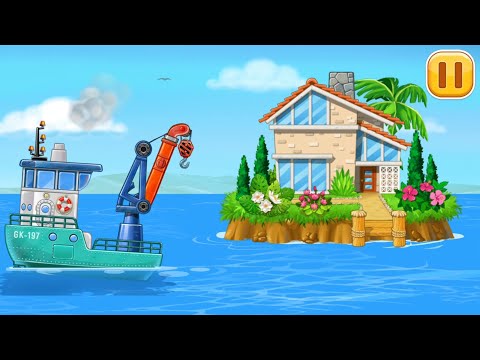 How we make an island - build a ships wash and clean - washing boats - The best Cartoon Game