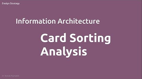 Card Sorting ( How to analyze the results)