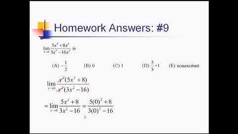 Algebraic Limits - Polynomials and Rational Functions: Problem Set #2