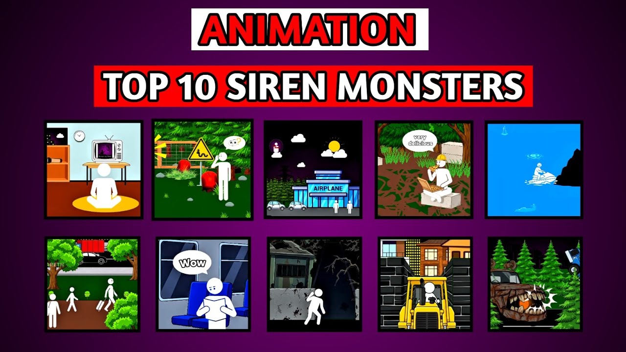 Top 10 Scariest Siren Monsters That Will Haunt Your Dreams #animation #horror 