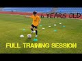 Individual soccer training with 6 year old talent    